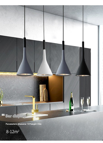 Lámpara Colgante Minimalista Nórdica de Aluminio para Restaurante y Bar - Image 18