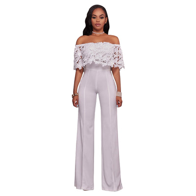 Jumpsuit Ajustado con Cuello Único y Bordado Soluble - Image 2