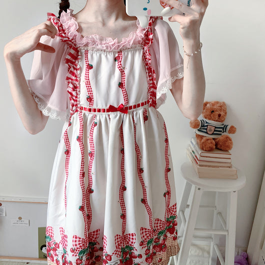 Blusa de Verano en Encaje y Gasa con Manga Corta - Image 10