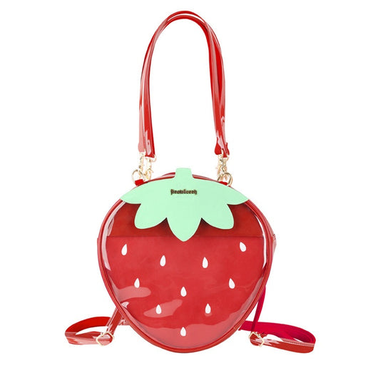 Bolsa Transparente Strawberry Soft-Girl con Diseño de Bandolera - Image 14