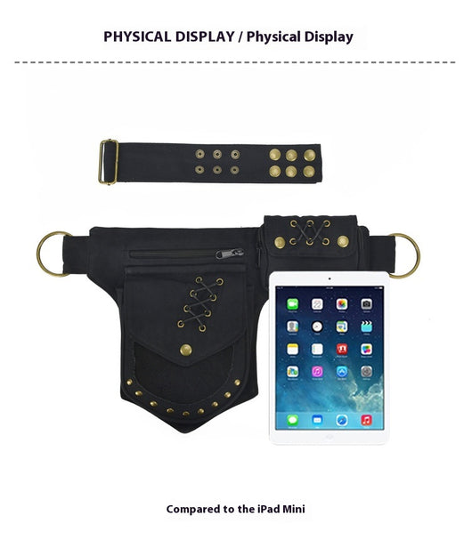 Bolsa Crossbody Retro con Remaches y Compartimentos Múltiples para Hombre y Mujer - Image 17