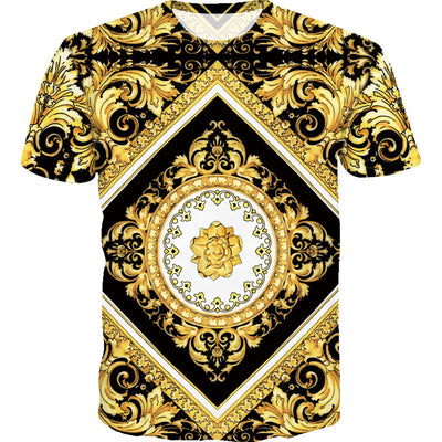 Camiseta Cuello Redondo Manga Corta con Estampado Digital 3D - Image 4