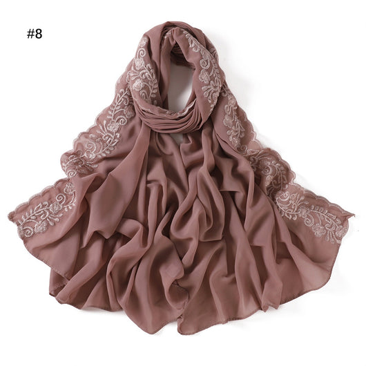 Pañuelo de Gasa Ligero en Colores Sólidos para Mujer - Image 38