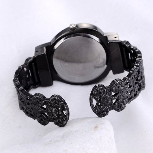 Reloj de Pulsera de Cuarzo para Niña con Corazón Melocotón y Diamantes Completos - Image 8