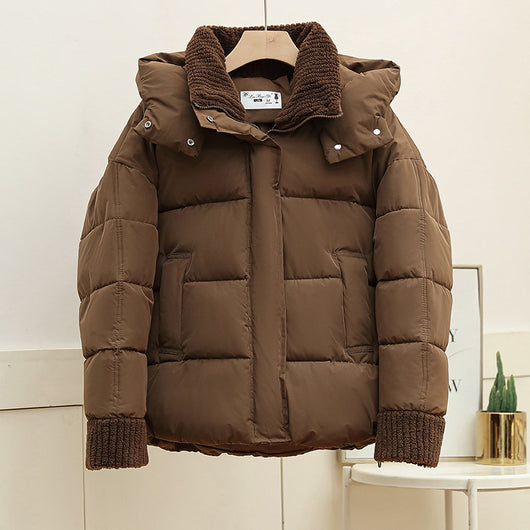 Chaqueta Acolchada Suelta con Capucha en Algodón - Image 3