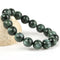 Pulsera de Cristal con Efecto Escamas de Dragón Verde Oscuro