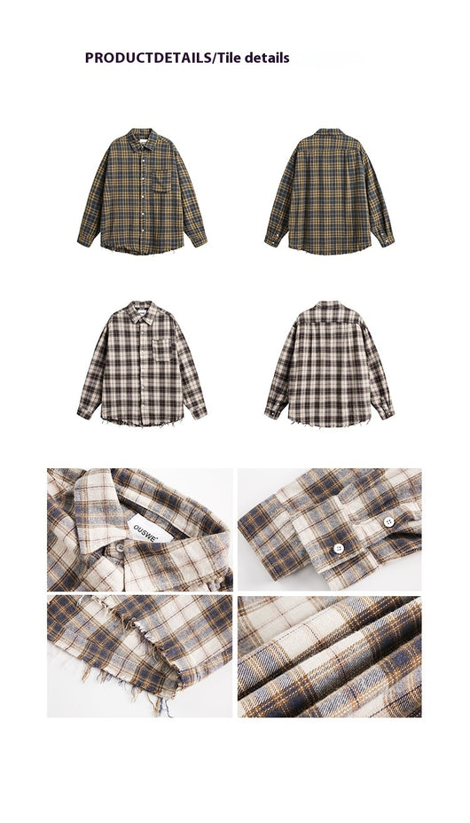 Camisa de Cuadros Vintage con Textura Brushed - Image 9