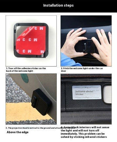 Lámpara de Proyección LED para Puerta con Sensor Infrarrojo - Image 8