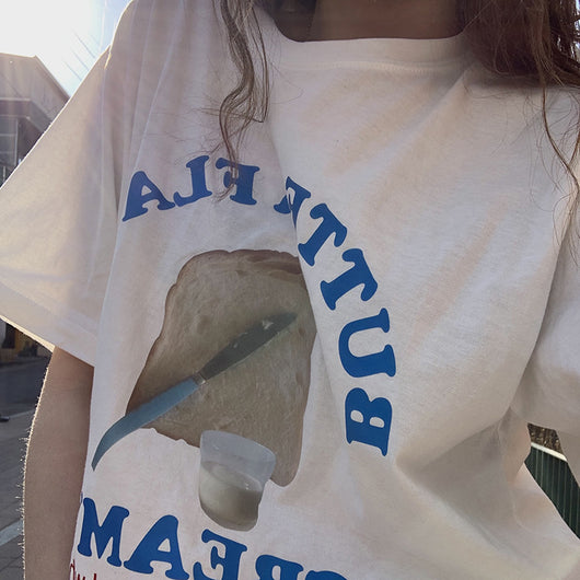 Camiseta Francesa Retro con Estampado de Letras para Mujer - Image 5