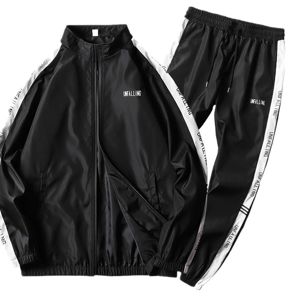 Conjunto Deportivo Casual de Dos Piezas con Manga Larga para Hombre