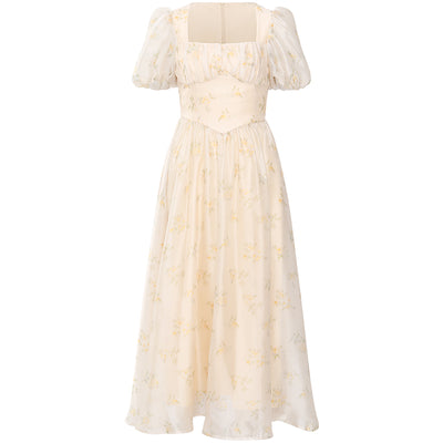 Vestido Vintage Cuadrado Elegante - Image 5