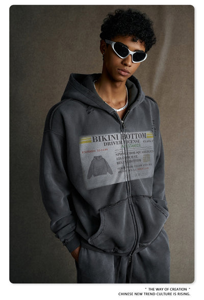Sudadera Estilo Cardigan con Cierre y Diseño Roto - Image 18