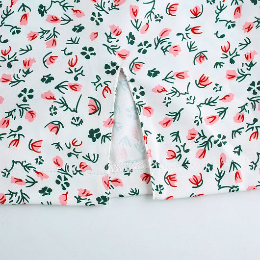 Falda Asimétrica Floral de Cintura Alta - Corte A Elegante - Image 13