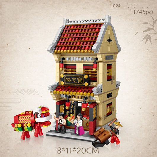 Casa de Té Miniatura Bao Zhilin - Juguete de Construcción con Pellets - Image 3