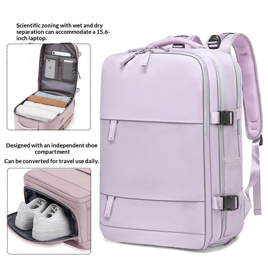 Mochila Laptop Impermeable para Viajes con Compartimento Seco-Húmedo - Image 11