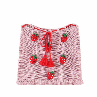 Falda Tejida Mariposas Encaje Fresas Otoño - Image 7