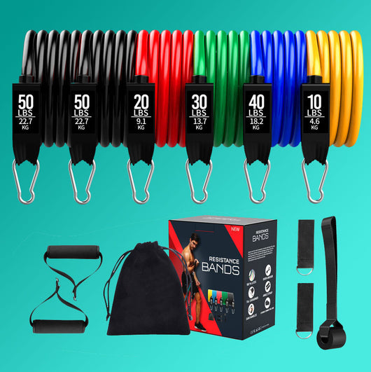 Set de 11 Piezas de Bandas Elásticas de Látex TPE para Fitness en Casa - Image 7