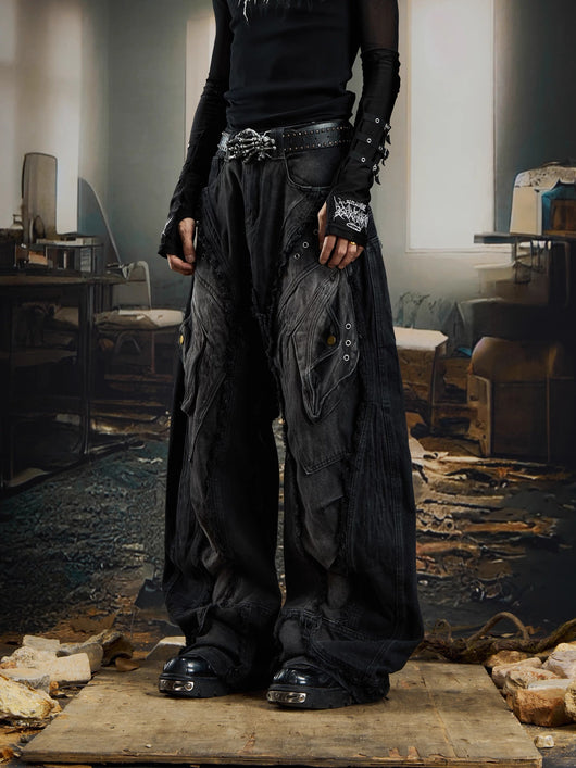 Jeans Holgados Desgastados con Bordes Crudos Estilo Urban - Image 19