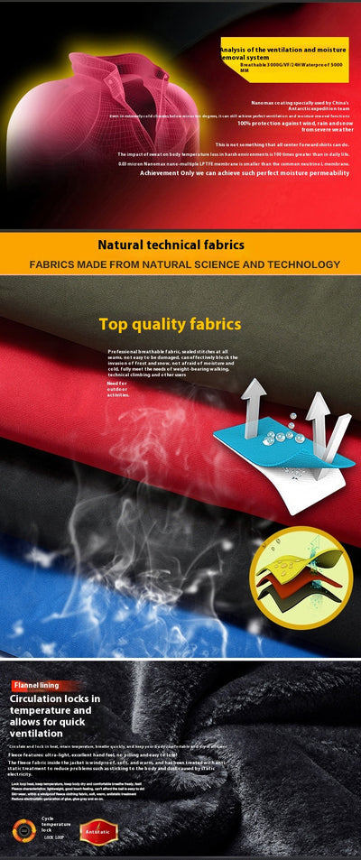 Chaqueta Táctica de Invierno para Hombre Tallas Grandes con Forro Polar - Image 11