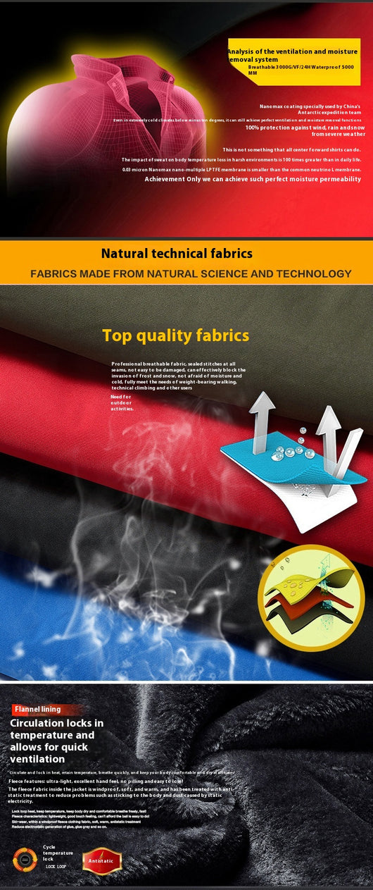 Chaqueta Táctica de Invierno para Hombre Tallas Grandes con Forro Polar - Image 11