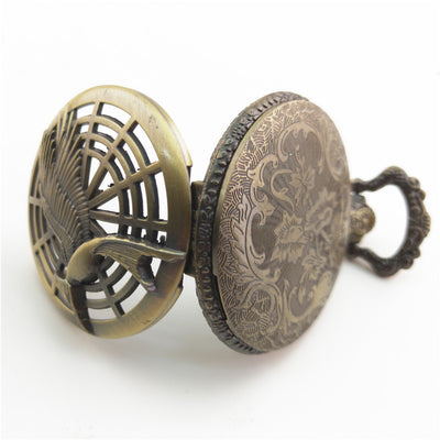 Reloj de Bolsillo Vintage con Diseño de Pájaro y Flecha Antiguo - Image 23