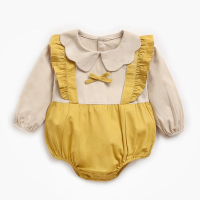 Vestido Infantil de Manga Larga con Cuello de Pétalos para Primavera y Otoño - Image 5