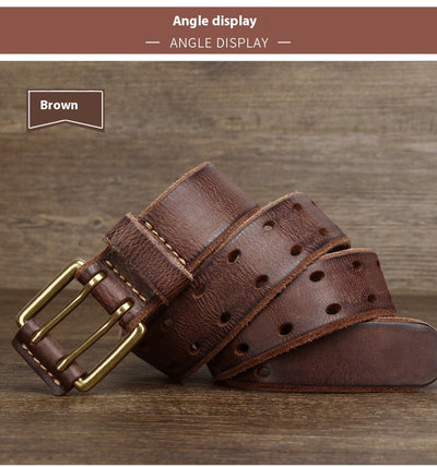 Cinturón Casual Retro de Cuero Vacuno Premium con Hebilla Magnética - Image 13