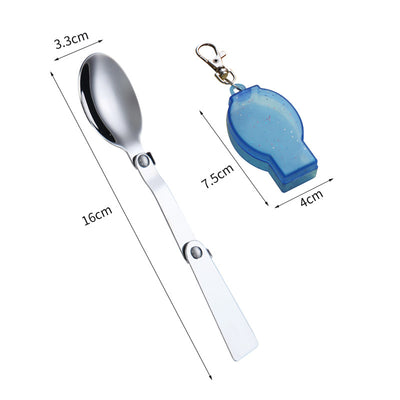 Cuchara Plegable de Acero Inoxidable para Camping y Viajes - Image 16