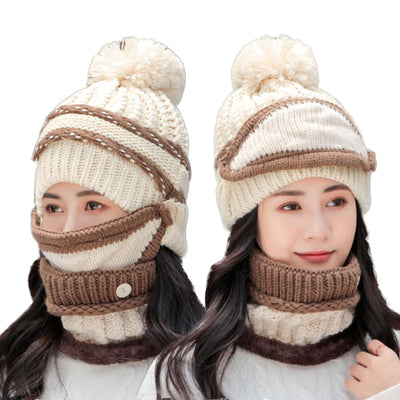 Conjunto de Gorro y Bufanda Tejido en Algodón Cálido - Image 3