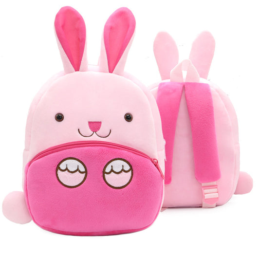 Plush gray and navy blue elephant backpack for toddlers, featuring a front zipper pocket, brown ears, and adjustable straps. - Image 35