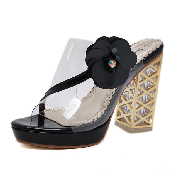 Sandalias de Tacón Alto Grueso para Mujer - Diseño Elegante Importado