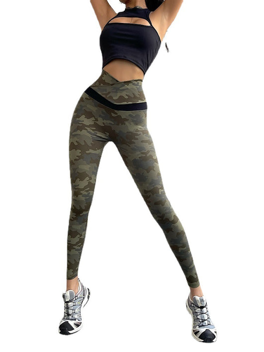 Pantalones Deportivos Camuflaje Cintura Alta Estilo Europeo - Image 11
