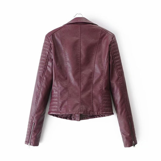 Chaqueta de Cuero Motociclista Ajustada Estilo Europeo - Image 10