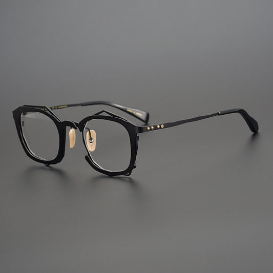 Lentes de Marco Irregular Artesanal con Opción de Graduación