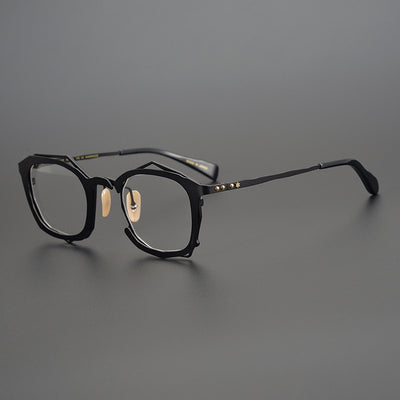 Lentes de Marco Irregular Artesanal con Opción de Graduación