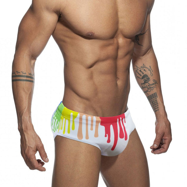 Traje de Baño Tipo Bóxer con Diseño Estampado en Colores