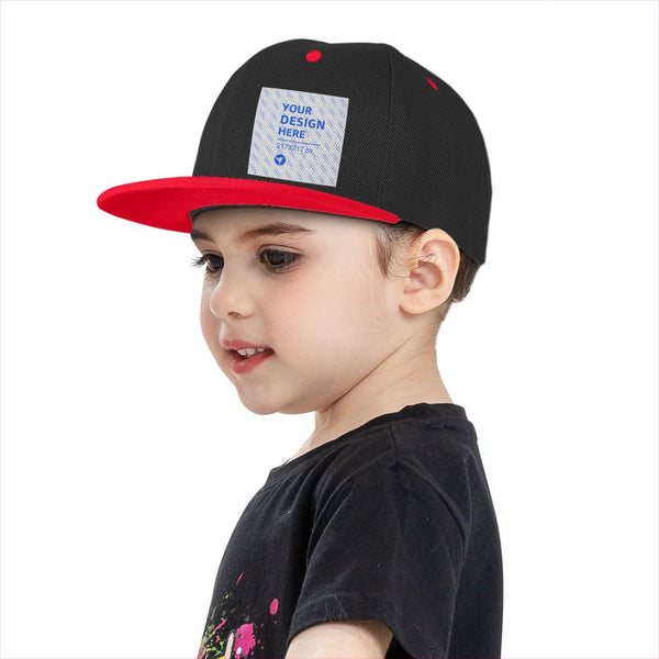 Gorra Hip Hop Infantil con Visera Plana y Contraste