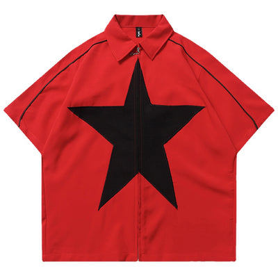 Camisa Casual de Hombre con Parches de Estrellas - Image 6