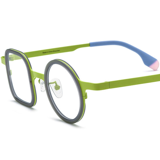 Lentes Titanio Diseño Mixto - Marco Cuadrado y Redondo Unisex - Image 9