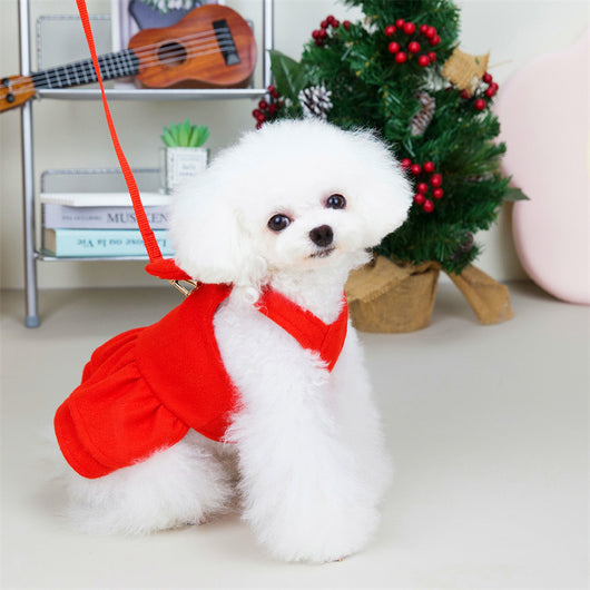 Falda de Lana Gruesa con Moño Navideño para Mascotas - Image 4