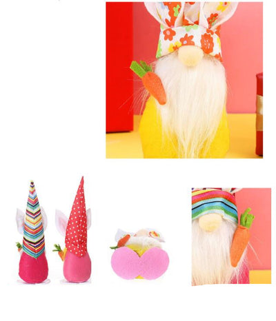 Muñeca Decorativa Conejo y Zanahoria para Pascua - Adorno de Ventana y Hogar - Image 11