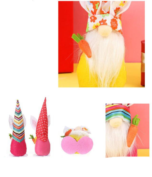 Muñeca Decorativa Conejo y Zanahoria para Pascua - Adorno de Ventana y Hogar - Image 11