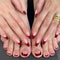 Set de Parches Correctores de Uñas Rojo Brillante para Manos y Pies