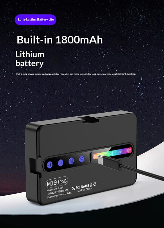 Luz LED Cuadrada Portátil para Fotografía Móvil en Exteriores - Image 11