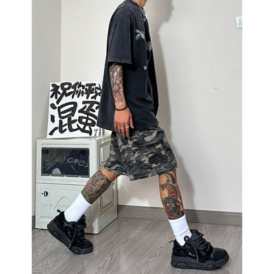 Pantalones Cortos de Trabajo Camuflaje Estilo Americano con Múltiples Bolsillos - Image 5