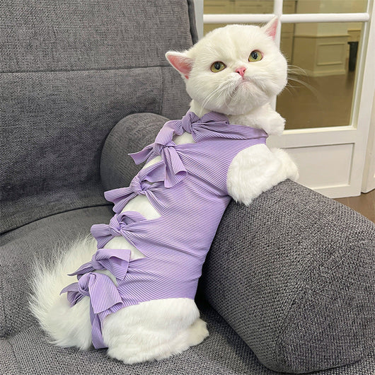 Pijama Quirúrgico para Gatos con Cierre de Cordones - Recuperación Post-operatoria - Image 7