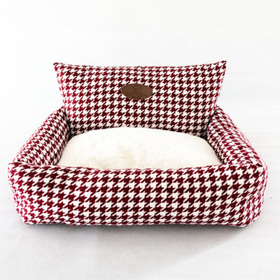 Sofá Cama para Gatos con Diseño Pata de Gallo - Funda Extraíble y Lavable - Image 4