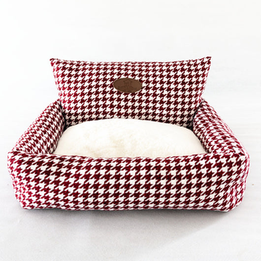 Sofá Cama para Gatos con Diseño Pata de Gallo - Funda Extraíble y Lavable - Image 4