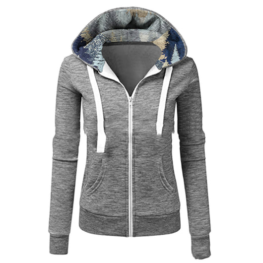 Sudadera con Capucha Estampado Bosque y Cordones Ajustables - Image 4