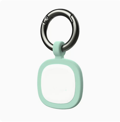 Yellow and grey silicone pet ID tag with a metal carabiner clip for anti-loss identification. - Image 19
